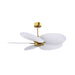 Matthews Fan Atlas Alessandra Tropical 48" Indoor/Outdoor Ceiling Fan - Brushed Brass/Matte White