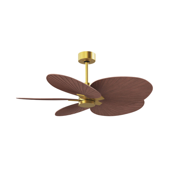 Matthews Fan Atlas Alessandra Tropical 48" Indoor/Outdoor Ceiling Fan - Brushed Brass/Walnut