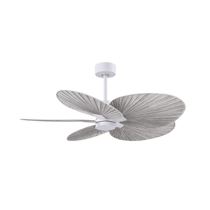 Matthews Fan Atlas Alessandra Tropical 48" Indoor/Outdoor Ceiling Fan - Matte White/Barn Wood