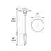 Focus Industries AL05LEDP 10" Aluminum 4W LED China Hat Area Light, 12V