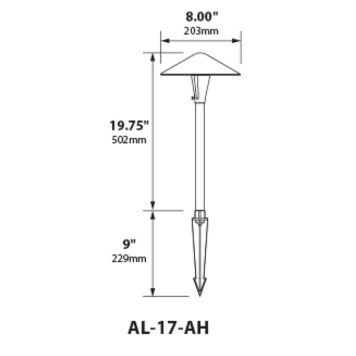 Focus Industries AL17LEDP 8" LED China Hat Area Light