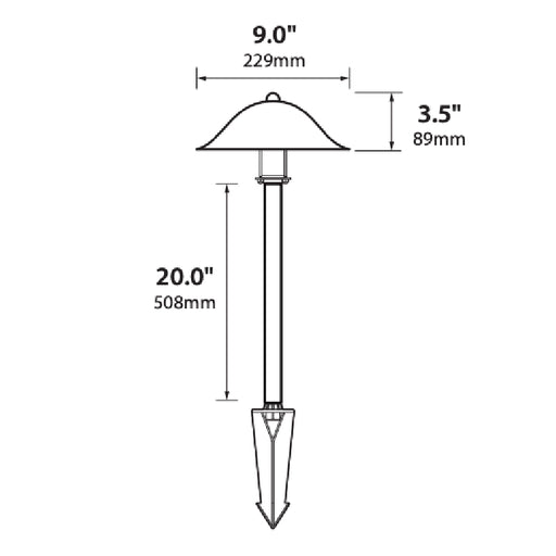Focus Industries AL2201 9" LED Bell Hat Area Light