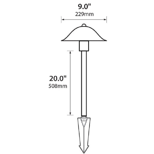 Focus Industries AL2202 9" 7W LED Bell Hat Area Light