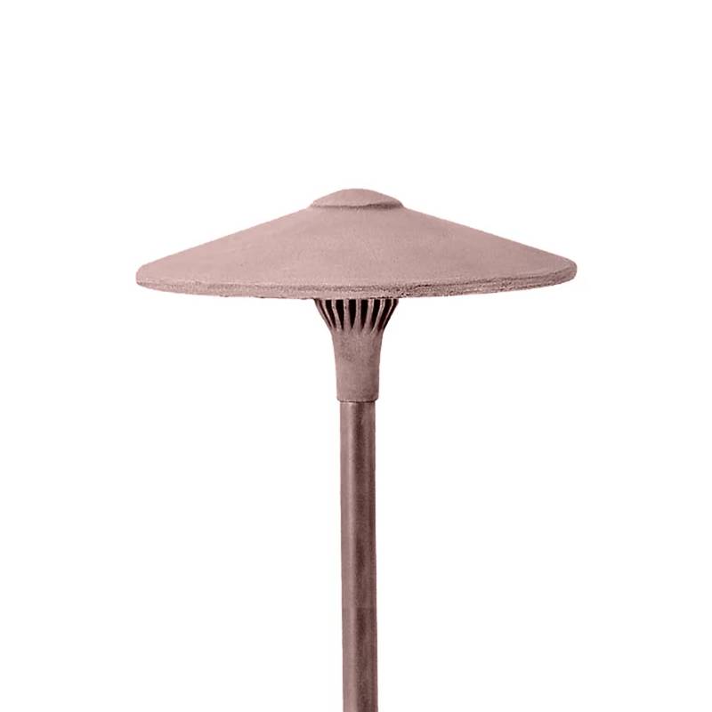 Focus Industries AL05LEDP 10" Aluminum 4W LED China Hat Area Light, 12V - Weathered Brown