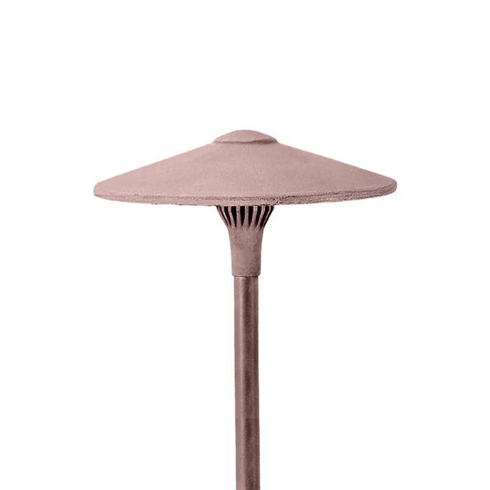 Focus Industries AL05LEDP 10" Aluminum 4W LED China Hat Area Light, 12V - Weathered Brown