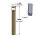 Focus Industries AL08LG 1-lt 24" Tall LED Area Light Bollard, Deck Mount