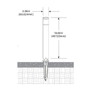 Focus Industries AL08MD 1-lt 18" Tall LED Area Light Bollard