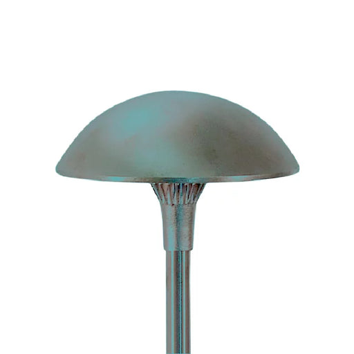 Focus Industries AL12LEDP 8" LED Mushroom Area Light - Brass Acid Verde