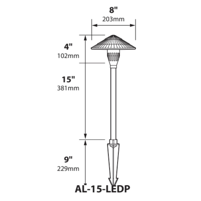 Focus Industries AL15LEDP 8" LED Tiki Area Light