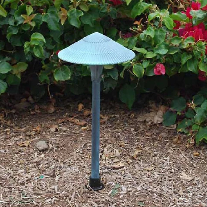 Focus Industries AL15LEDP 8" LED Tiki Area Light - Brass Acid Verde
