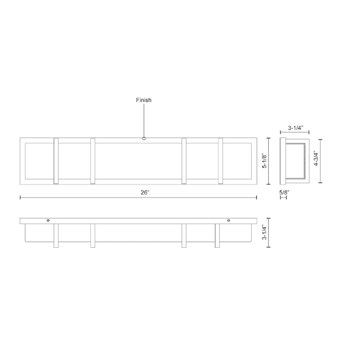 Kuzco VL61626 Alberni 1-lt 26" LED Vanity