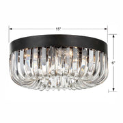 Crystorama ALI-B2005 Alister 5-lt 15" Flush Mount