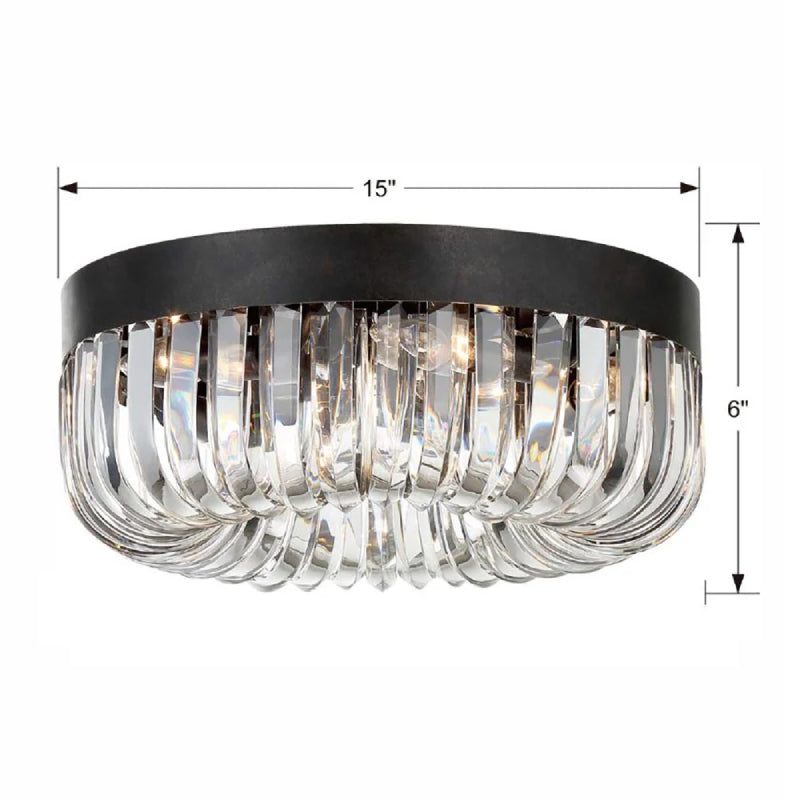 Crystorama ALI-B2005 Alister 5-lt 15" Flush Mount