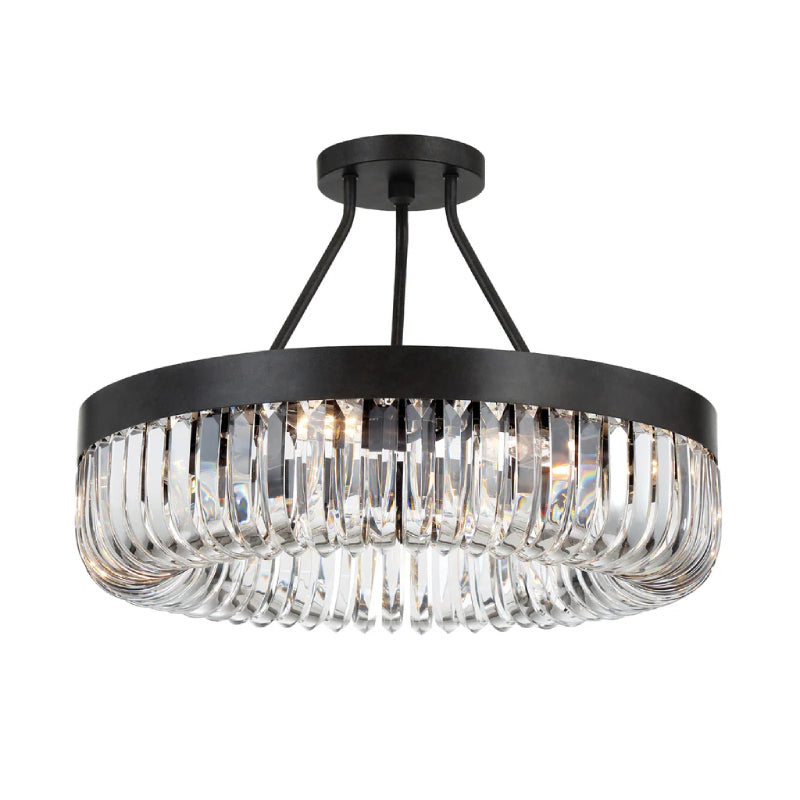 Crystorama ALI-B2008-CEILING Alister 8-lt 23" Semi Flush Mount