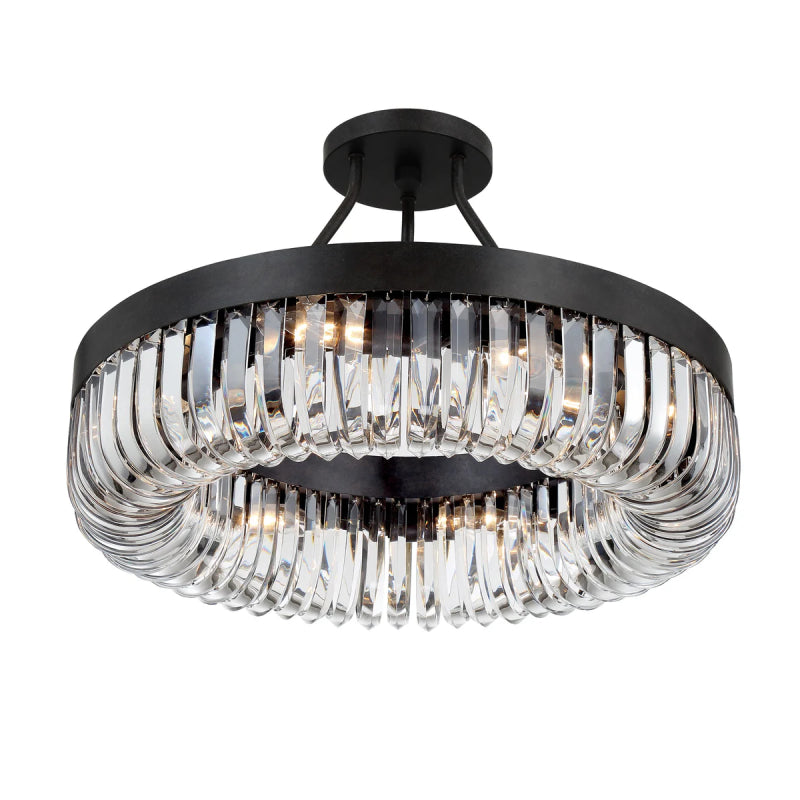Crystorama ALI-B2008-CEILING Alister 8-lt 23" Semi Flush Mount