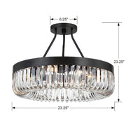 Crystorama ALI-B2008-CEILING Alister 8-lt 23" Semi Flush Mount