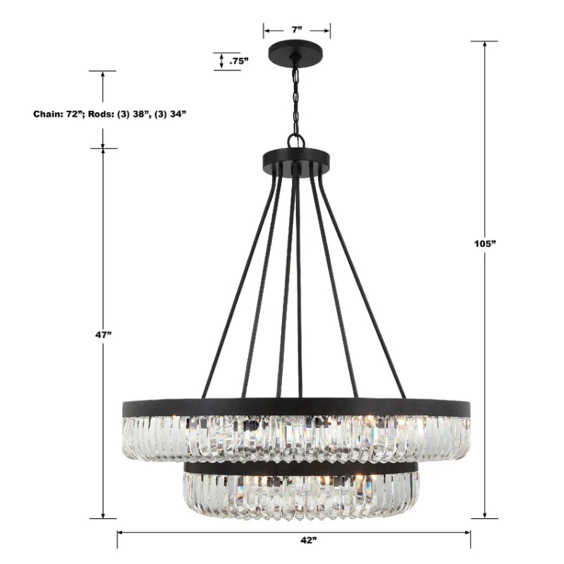 Crystorama ALI-B2026 Alister 26-lt 42" Chandelier