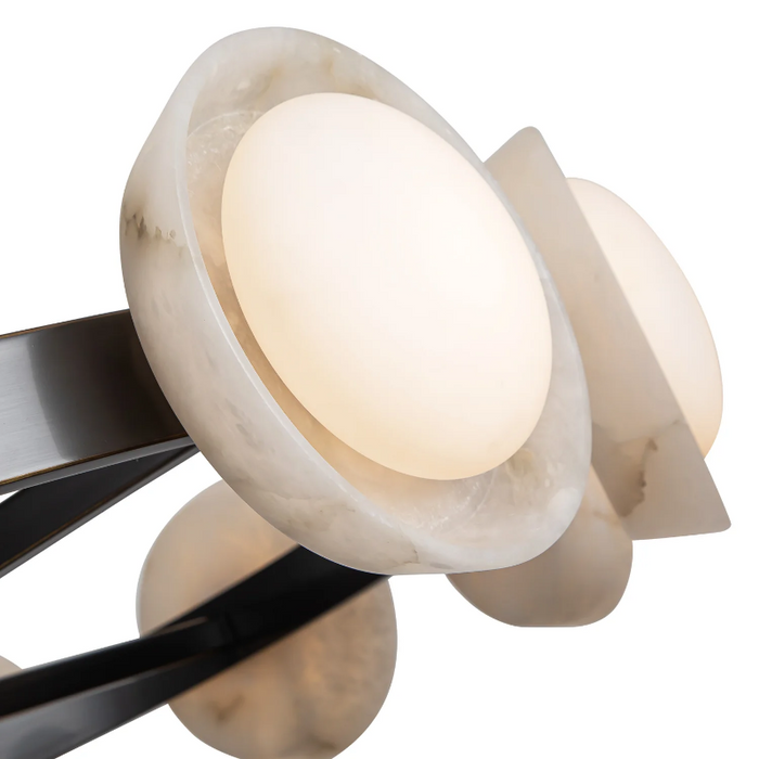 Alora CH320050-UNV Alonso 12-lt 51" LED Chandelier, Alabaster Shade