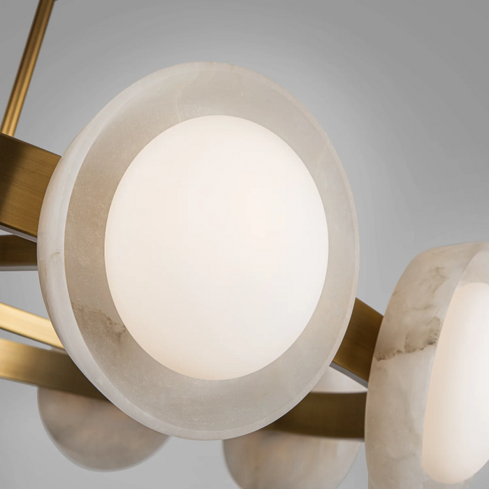Alora CH320050-UNV Alonso 12-lt 51" LED Chandelier, Alabaster Shade