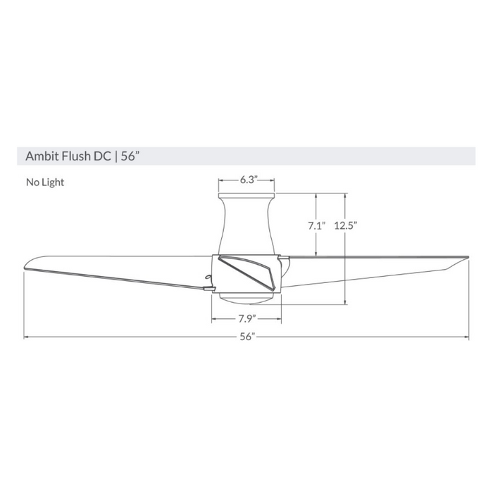 Modern Fan Ambit Flush DC 56" Ceiling Fan