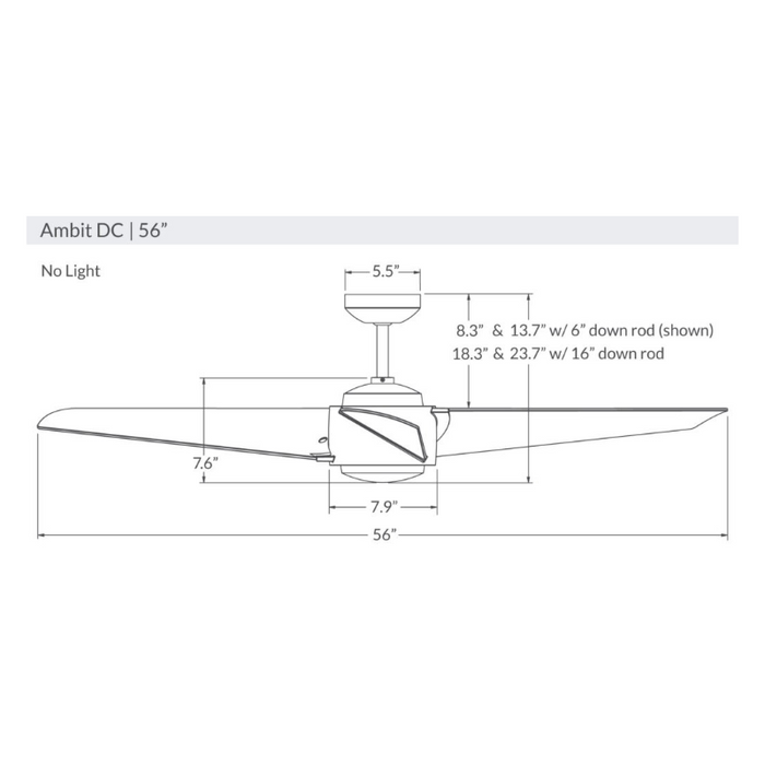 Modern Fan Ambit DC 56" Ceiling Fan