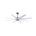 Matthews Fan Atlas Ariella 64" Ceiling Fan - Brushed Nickel/Matte White