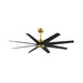 Matthews Fan Atlas Ariella 64" Ceiling Fan - Brushed Brass/Matte Black