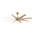 Matthews Fan Atlas Ariella 64" Ceiling Fan - Brushed Brass/Light Maple