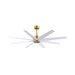 Matthews Fan Atlas Ariella 64" Ceiling Fan - Brushed Brass/Matte White