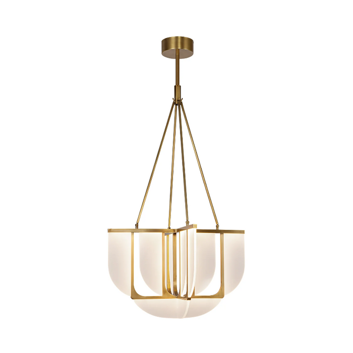 Alora CH336830-UNV Anders 9-lt 30" LED Chandelier - Vintage Brass