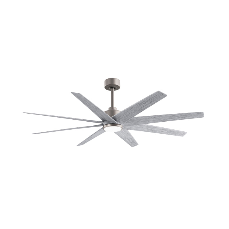 Matthews Fan Atlas Ariella-LK 64" Ceiling Fan with LED Light - Brushed Nickel/Barn Wood