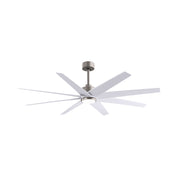 Matthews Fan Atlas Ariella-LK 64" Ceiling Fan with LED Light - Brushed Nickel/Matte White