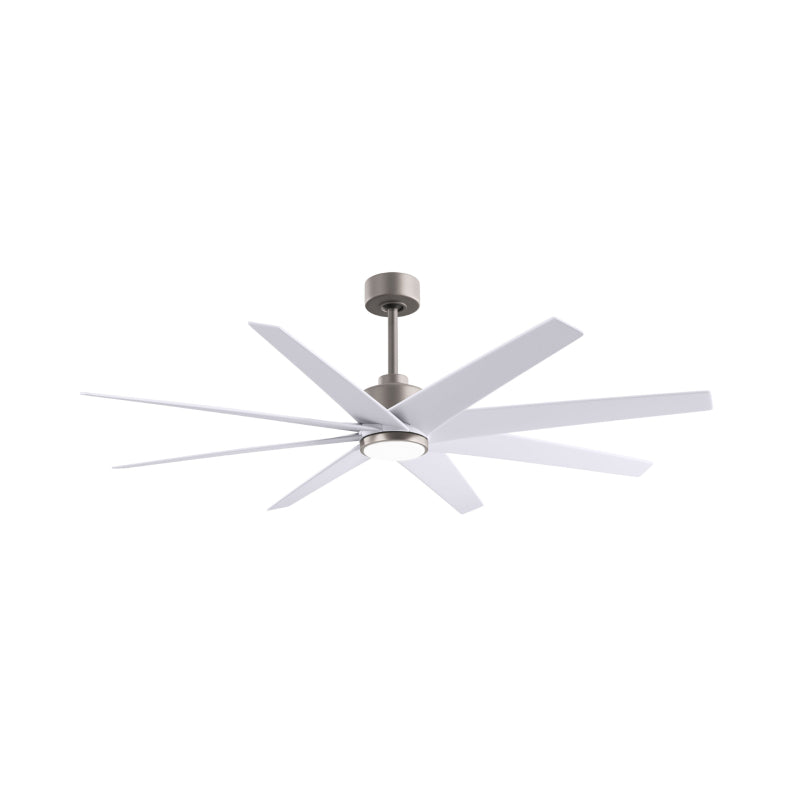 Matthews Fan Atlas Ariella-LK 64" Ceiling Fan with LED Light - Brushed Nickel/Matte White