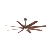 Matthews Fan Atlas Ariella-LK 64" Ceiling Fan with LED Light - Brushed Nickel/Walnut