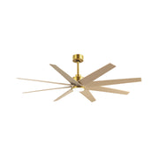 Matthews Fan Atlas Ariella-LK 64" Ceiling Fan with LED Light - Brushed Brass/Light Maple