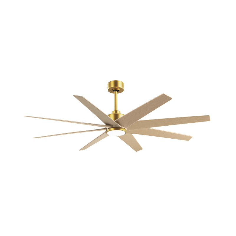Matthews Fan Atlas Ariella-LK 64" Ceiling Fan with LED Light - Brushed Brass/Light Maple