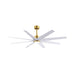 Matthews Fan Atlas Ariella-LK 64" Ceiling Fan with LED Light - Brushed Brass/Matte White