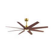 Matthews Fan Atlas Ariella-LK 64" Ceiling Fan with LED Light - Brushed Brass/Walnut
