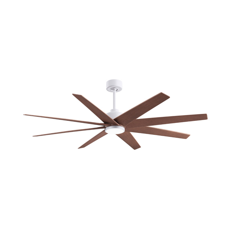 Matthews Fan Atlas Ariella-LK 64" Ceiling Fan with LED Light - Matte White/Walnut