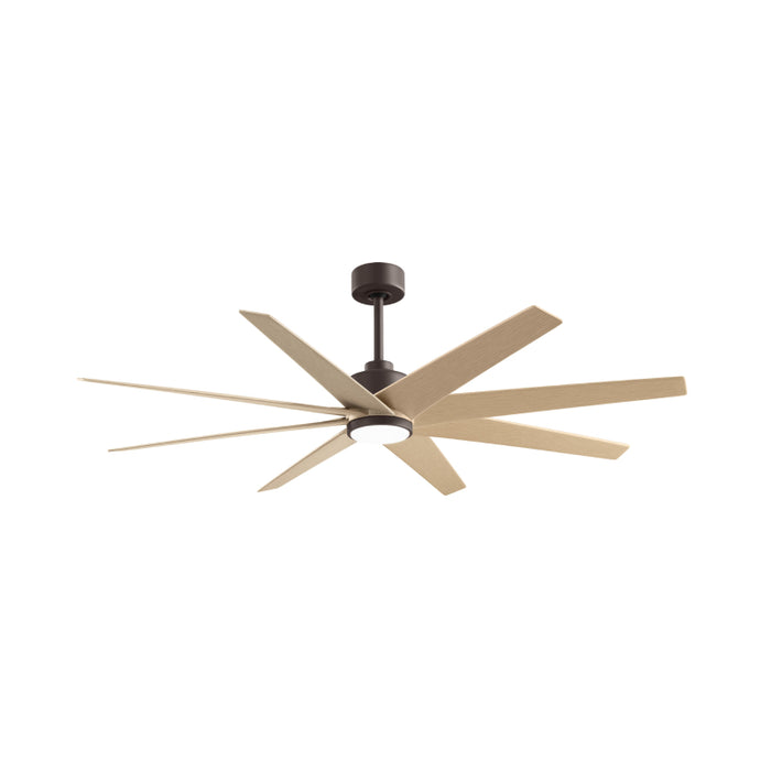 Matthews Fan Atlas Ariella-LK 64" Ceiling Fan with LED Light - Textured Bronze/Light Maple