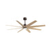 Matthews Fan Atlas Ariella-LK 64" Ceiling Fan with LED Light - Textured Bronze/Light Maple