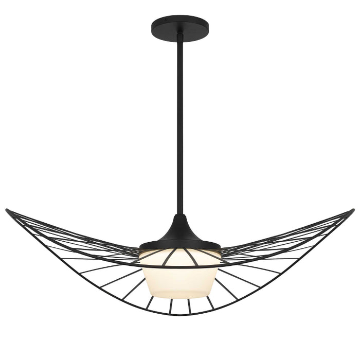 Alteck Lighting AP0150-5CCT-W New Wave 1-lt 34" LED Outdoor Pendant, 5CCT Selectable
