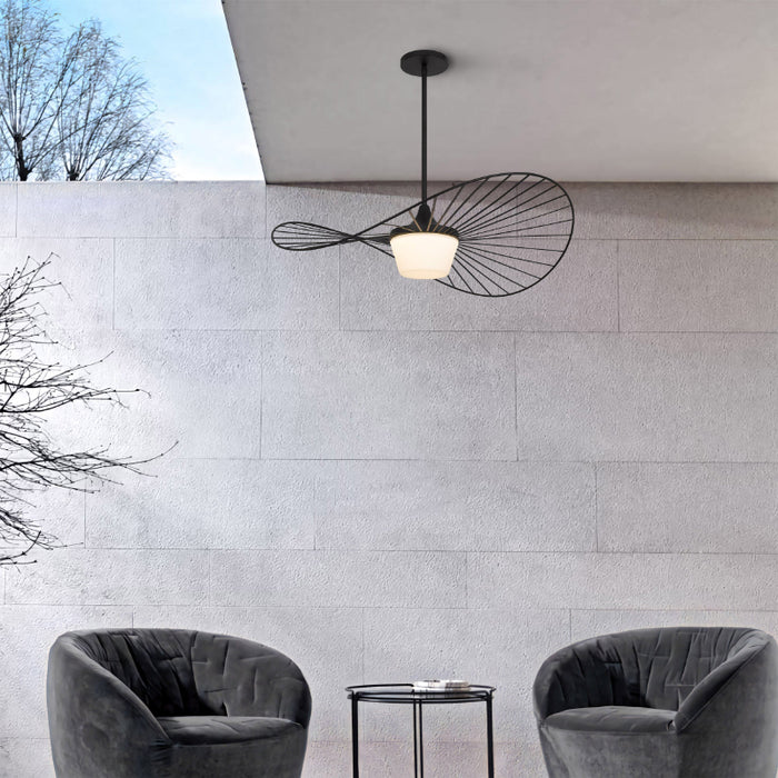 Alteck Lighting AP0150-5CCT-W New Wave 1-lt 34" LED Outdoor Pendant, 5CCT Selectable