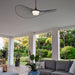 Alteck Lighting AP0071-5CCT-W New Wave 1-lt 44" LED Outdoor Pendant, 5CCT Selectable