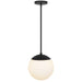Alteck Lighting AP0072-5CCT-W Rondure 1-lt 10" LED Outdoor Pendant, 5CCT Selectable