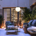 Alteck Lighting AP0072-5CCT-W Rondure 1-lt 10" LED Outdoor Pendant, 5CCT Selectable