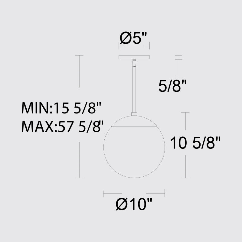 Alteck Lighting AP0072-5CCT-W Rondure 1-lt 10" LED Outdoor Pendant, 5CCT Selectable