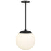 Alteck Lighting AP0073-5CCT-W Rondure 1-lt 14" LED Outdoor Pendant, 5CCT Selectable