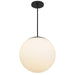 Alteck Lighting AP0074-5CCT-W Rondure 1-lt 18" LED Outdoor Pendant, 5CCT Selectable