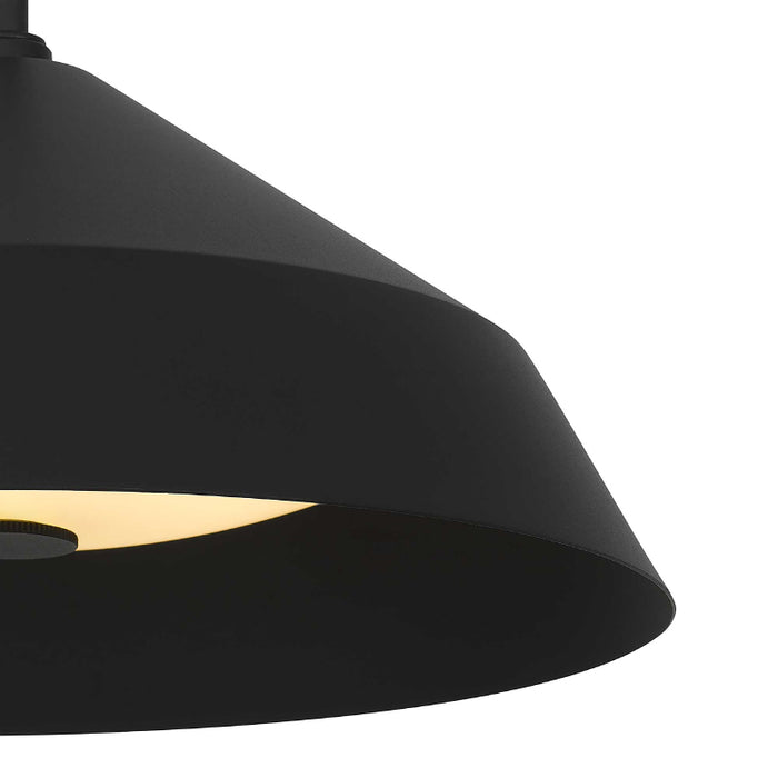 Alteck Lighting AP0075-5CCT-W Niu 1-lt 14" LED Outdoor Pendant, 5CCT Selectable